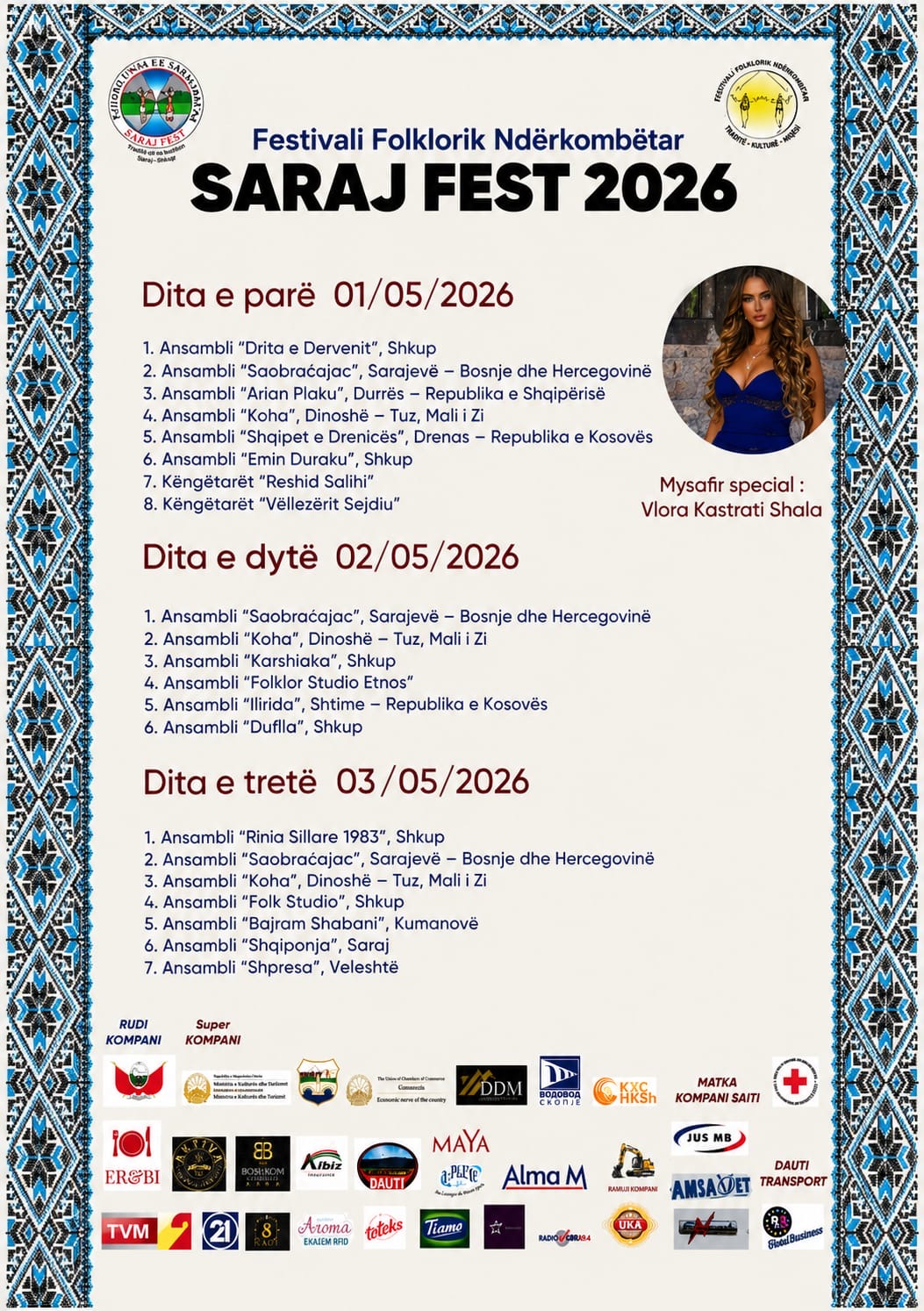 Saraj Fest 2026 sjell ngjyrat e folklorit ndërkombëtar në Saraj